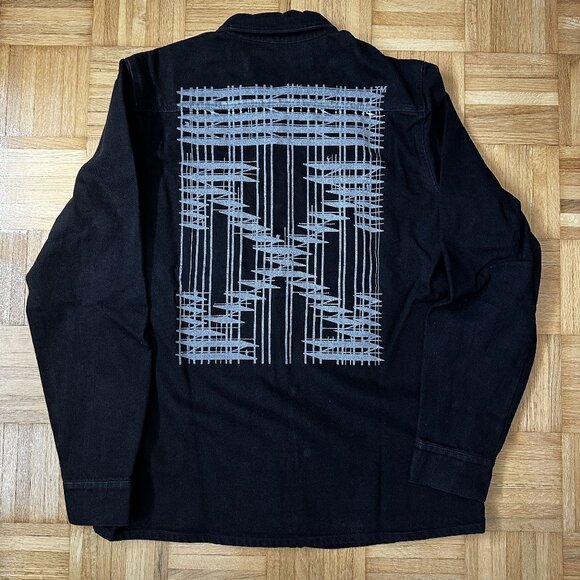 Off White FW19 Logo Print Denim Overshirt - Picture 1 of 9